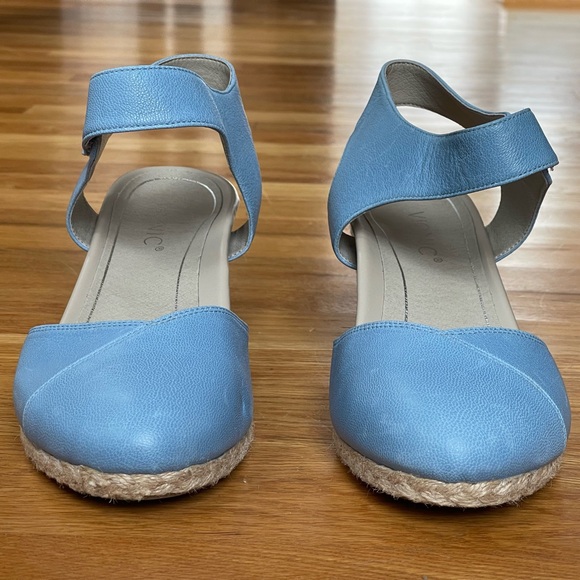 Vionic Loika Leather Cap Toe Espadrille Wedge Size 10 - Picture 9 of 12